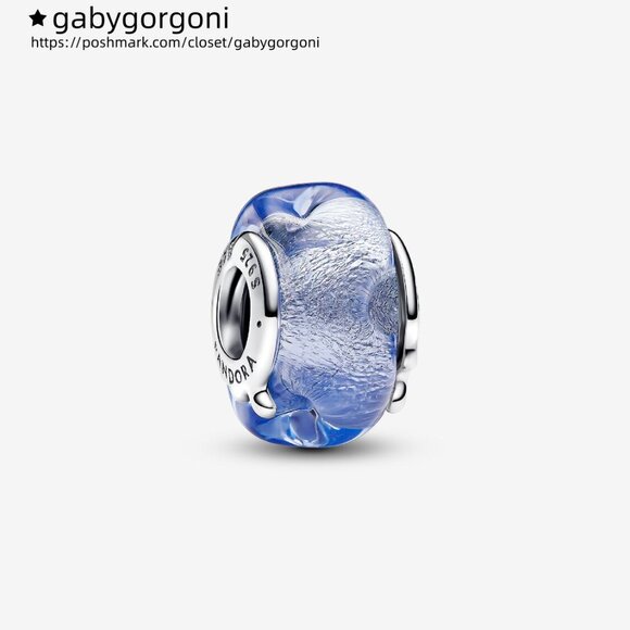 Pandora Wavy Blue Murano Glass Charm - Picture 1 of 6
